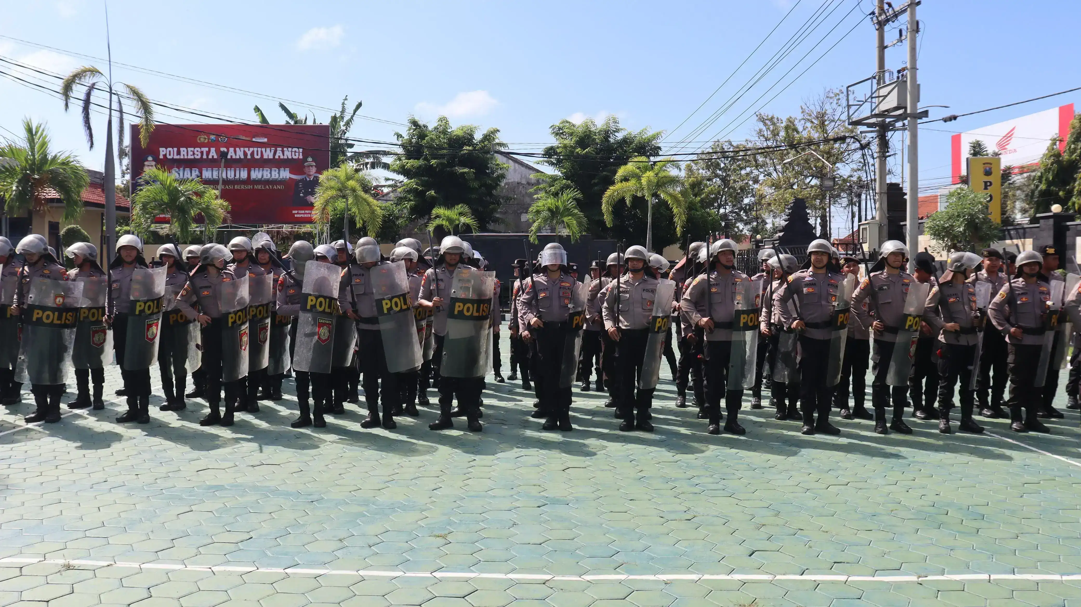 Foto Asah Kemampuan, Polresta Gelar Latihan Dalmas