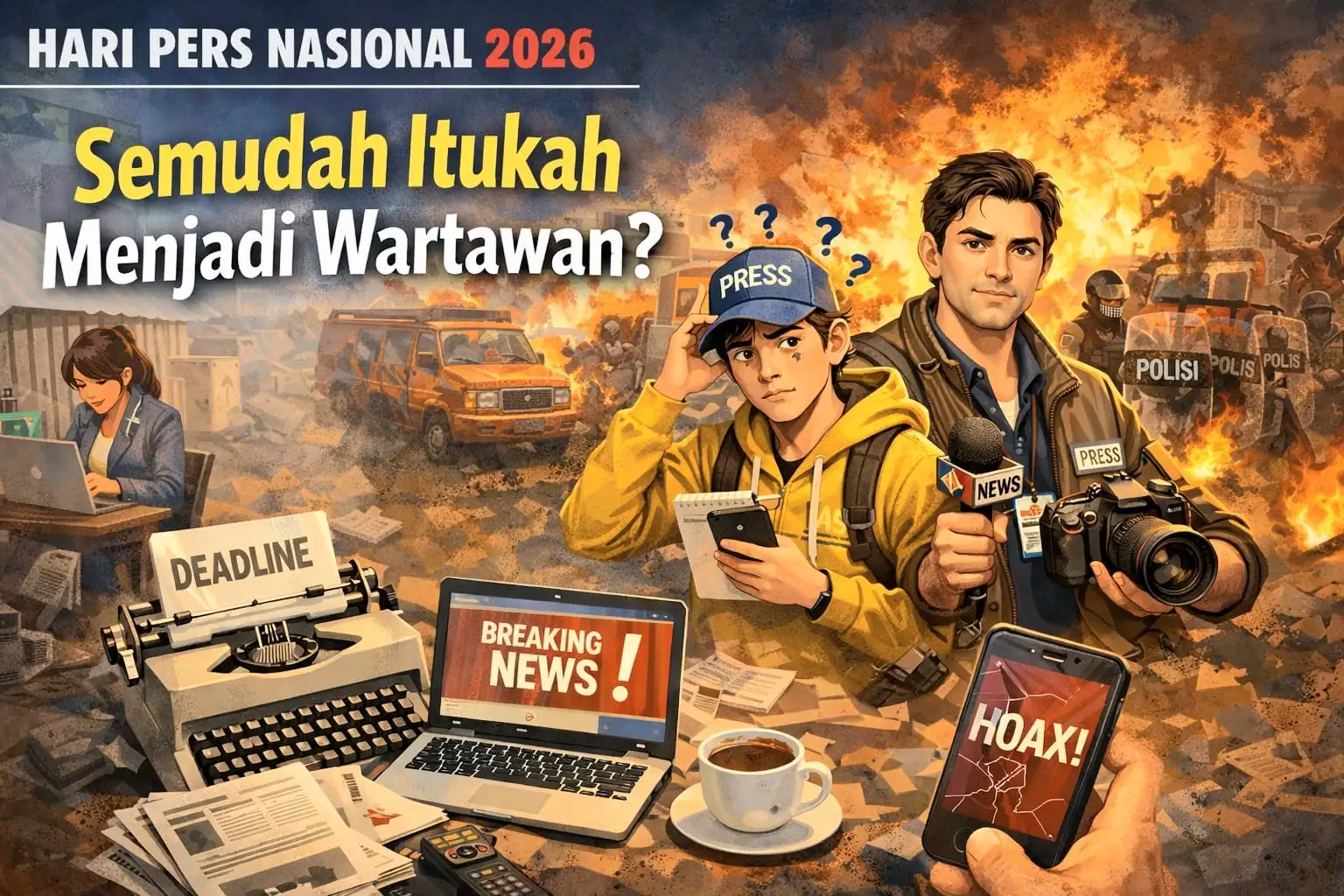 Foto Hari Pers Nasional 2026: Semudah Itukah Menjadi Wartawan...?