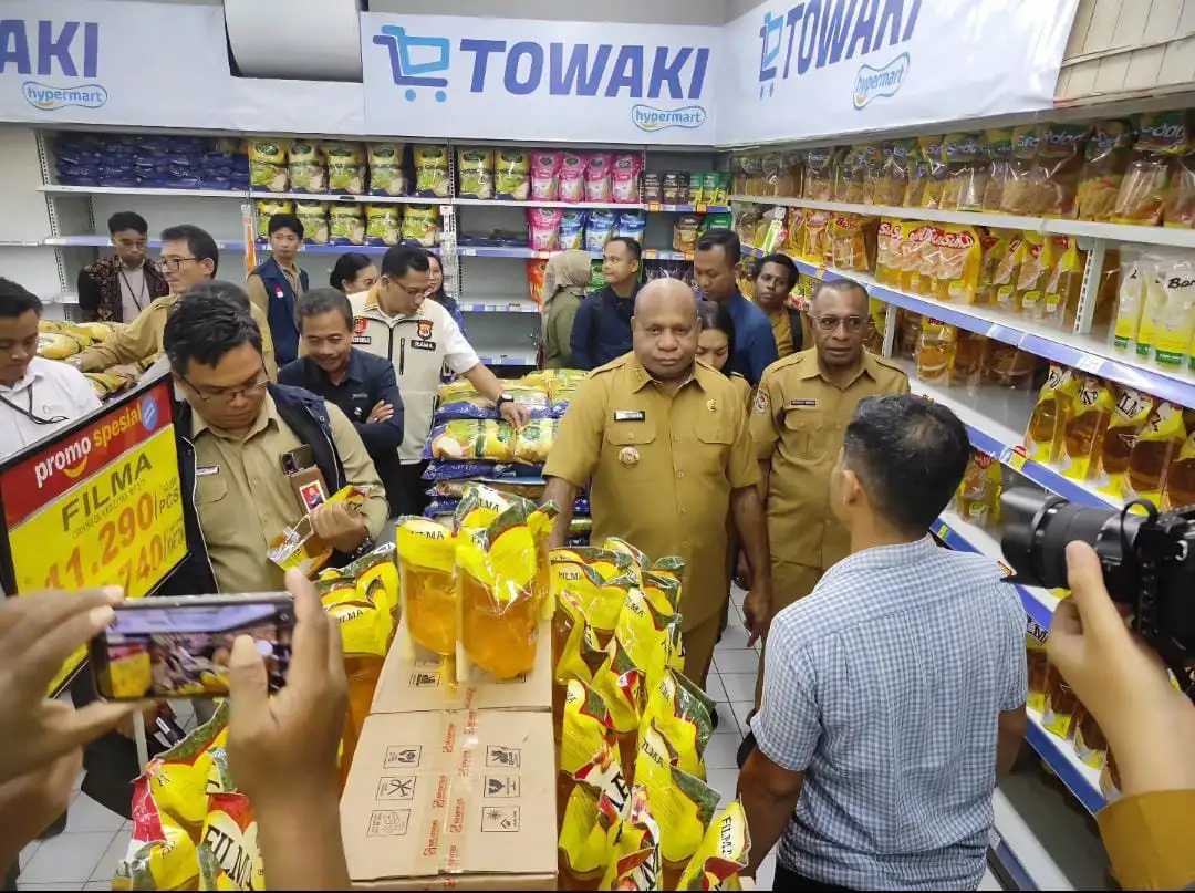 Foto Sidak Pangan Jelang Lebaran, Pemprov dan Polda Papua Pastikan Persediaan Aman